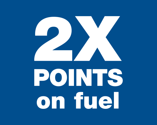 2X points on fuel